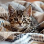 Лежанки и пледы Triol для сна и отдыха любимцев Милый котенок окраса таби