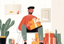 Подарки мужчинам Мужик с подарками картинка