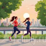 Пробежка с комфортом Девушки на пробежке в парке