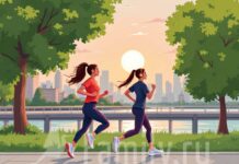 Пробежка с комфортом Девушки на пробежке в парке