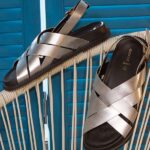 Geox: на прогулку, в офис и на бал Серебряные босоножки Geox