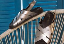 Geox: на прогулку, в офис и на бал Серебряные босоножки Geox