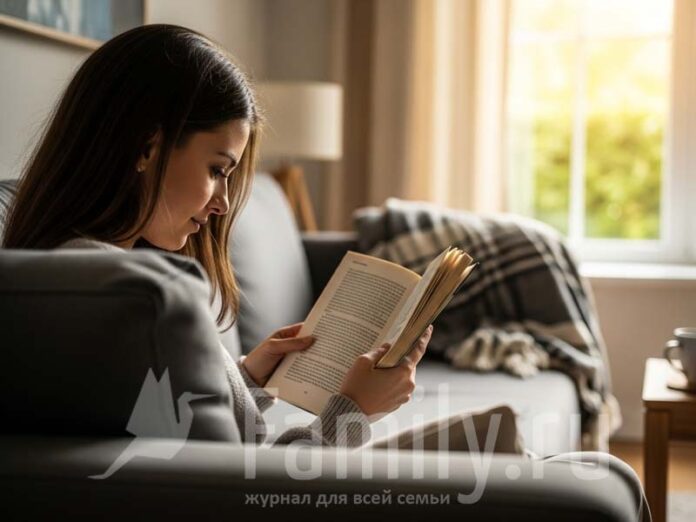 Девушка читает книгу