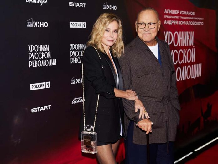 Андрей Кончаловский и Юлия Высоцкая на премьере