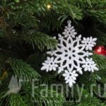 Вкусные морозы Снежинка на новогодней елке