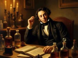 Пушкин: жизнь, творчество и психология Пушкин за столом