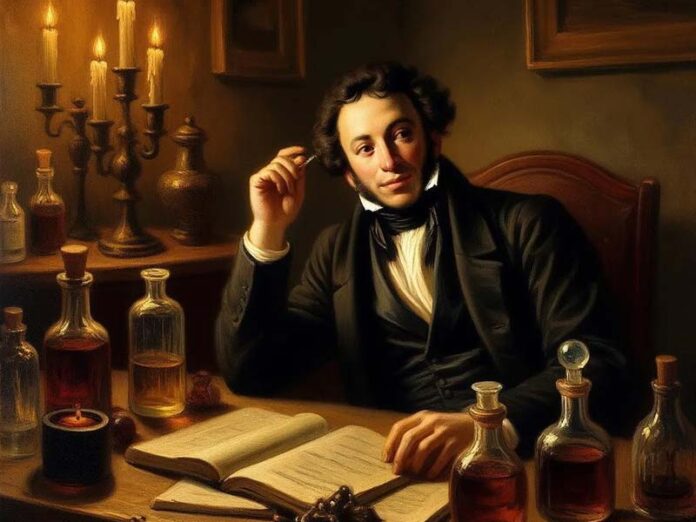 Пушкин за столом