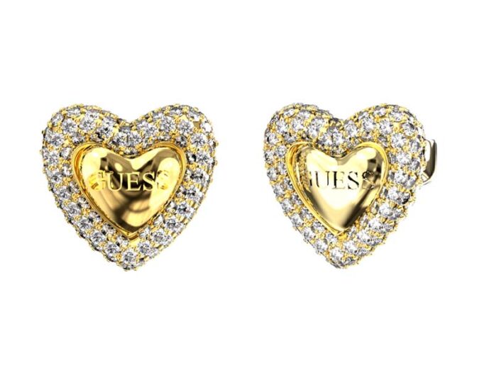 Серьги-сердечки Guess