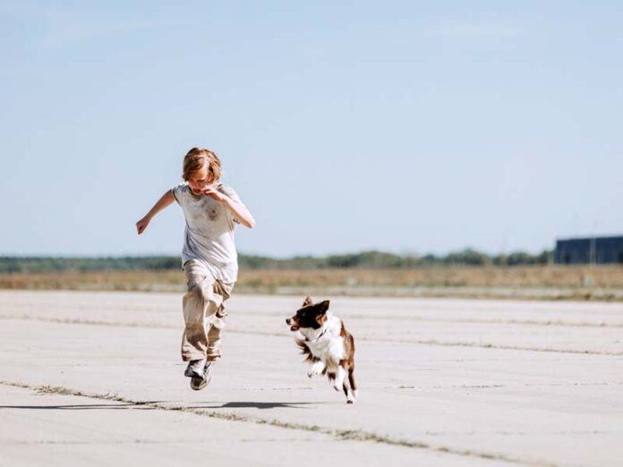Мальчик с собакой