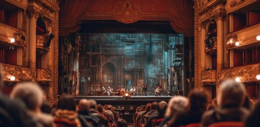 Театр в марте: «Открытые сцены», Платонов и поэзия Зрители в театре смотрят пьесу