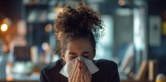 Аллергия: избавляемся от аллергенов в доме Женщина чихает