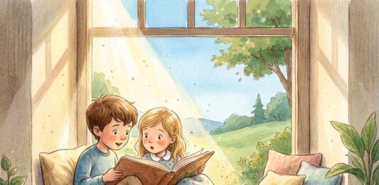 Книги июня: развлечение и развитие Мальчик и девочка читают книгу